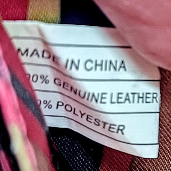 Pebble Texture Port Wine Woven Leather Striped Lined Wallet - Picture 7 of 7